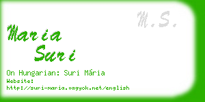 maria suri business card