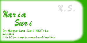 maria suri business card
